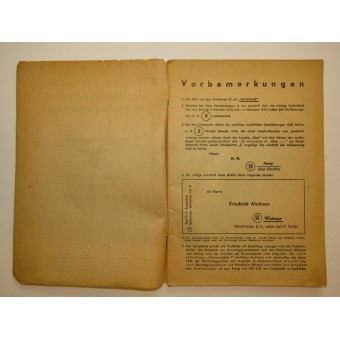 Брошюра с почтовыми индексами Рейха.. Espenlaub militaria